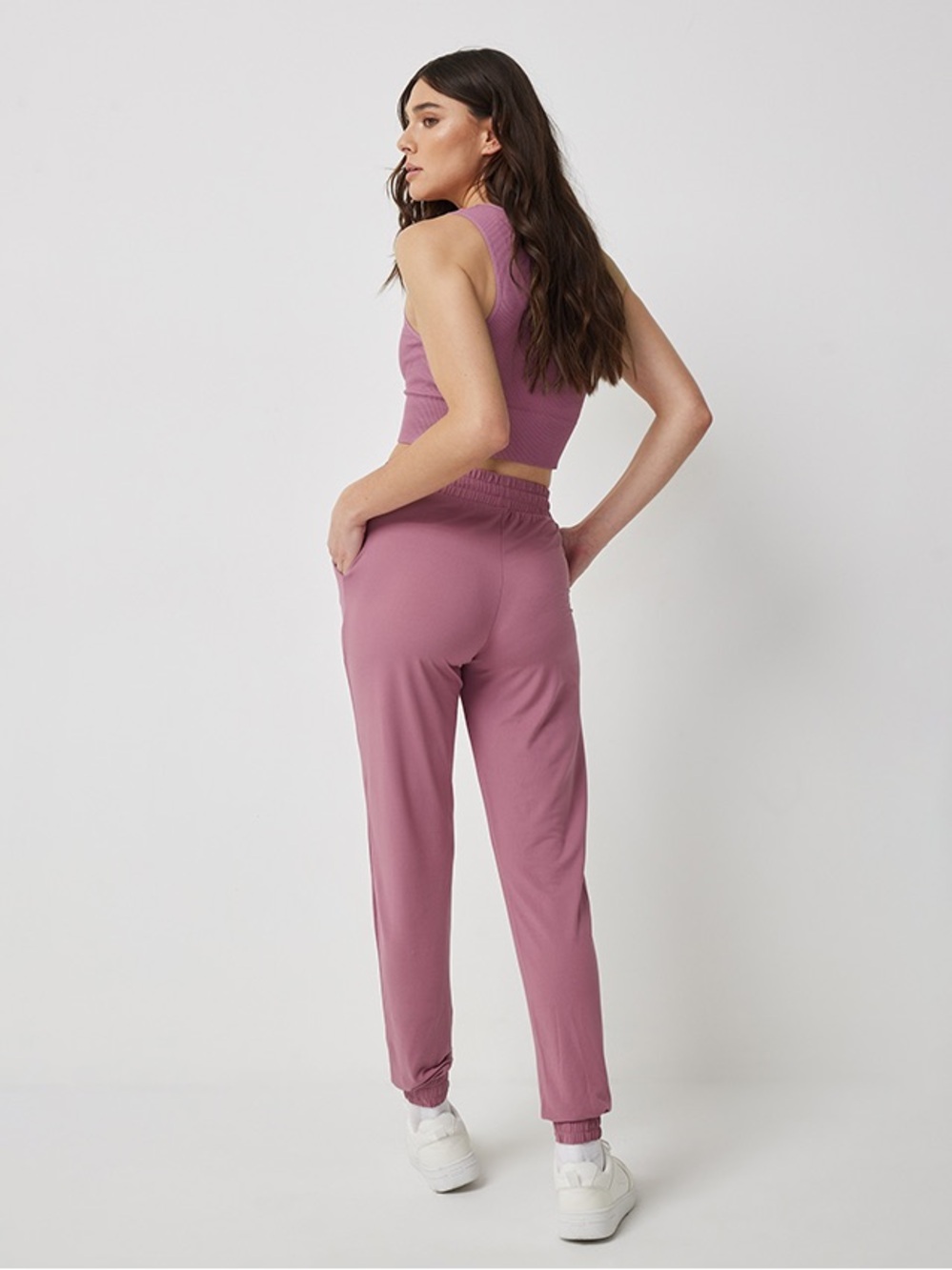 Purple Rose Mauve Jogger Sweatpants